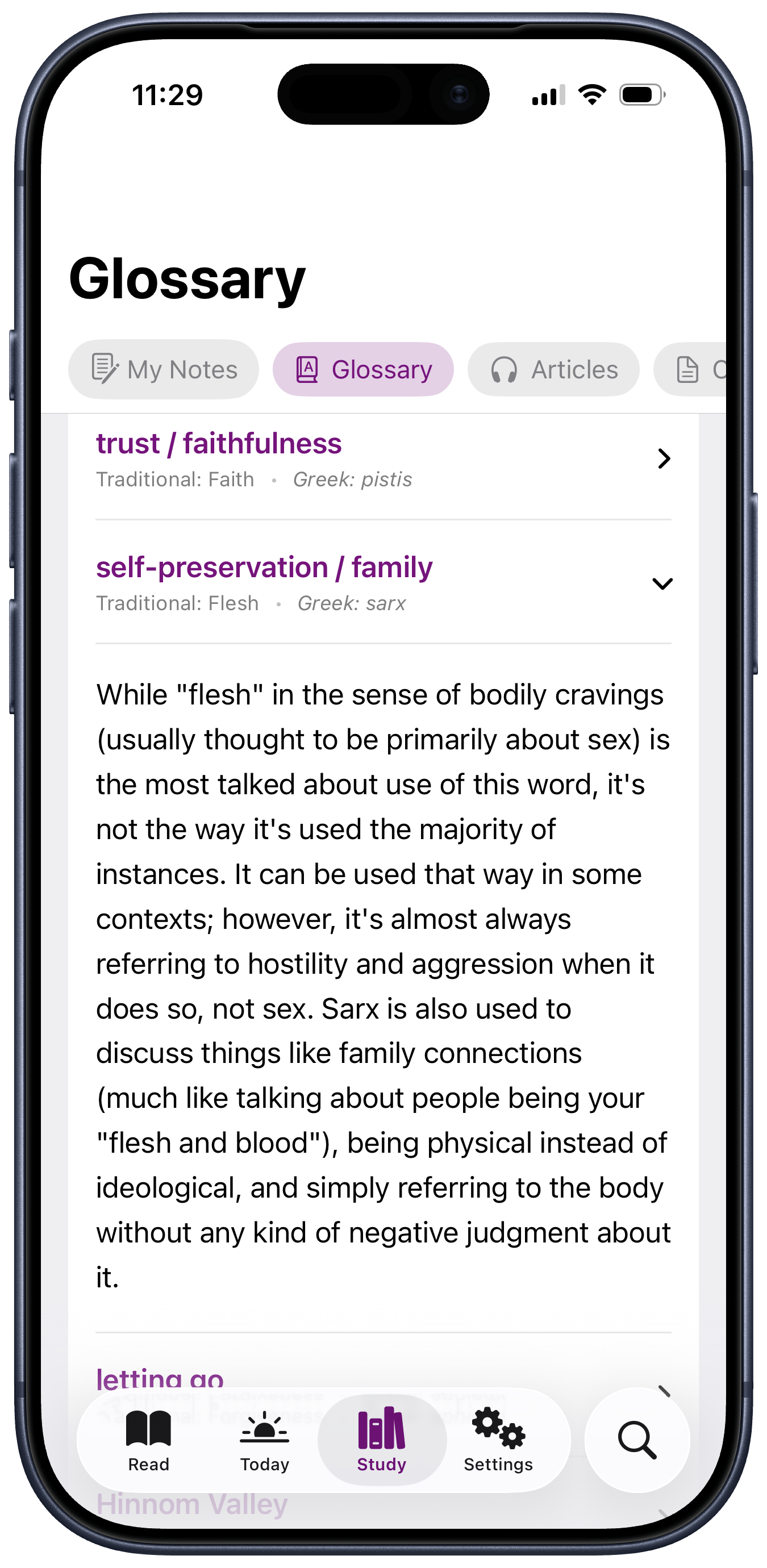 iOS light mode: Pop the hood of the translation itself.